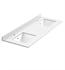 Fresca 60" Countertop with Undermount Double Sink - White Quartz | 1-Hole Faucet Drilling